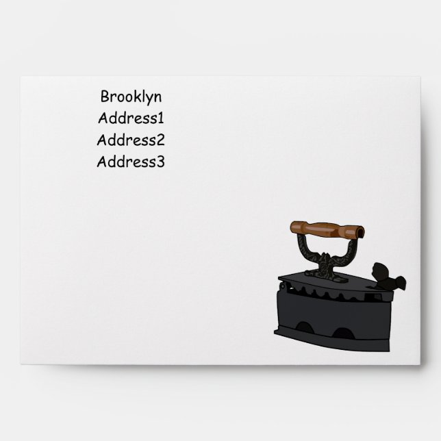 Charcoal iron cartoon illustration envelope (Front)