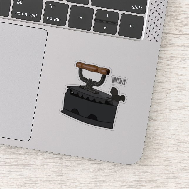 Charcoal iron cartoon illustration  sticker (Detail)