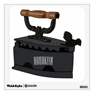 Charcoal iron cartoon illustration wall decal