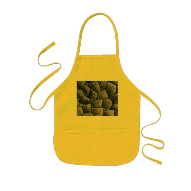 Charcoal kids yellow chef apron (Front)