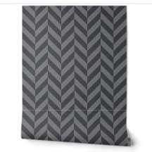 Charcoal Large Herringbone Twill