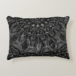 Charcoal Mandala Accent Pillow