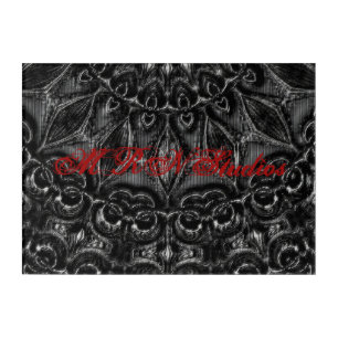 Charcoal Mandala  Acrylic Print
