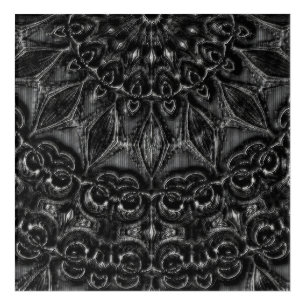 Charcoal Mandala  Acrylic Print