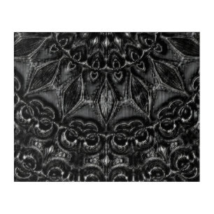 Charcoal Mandala Acrylic Print