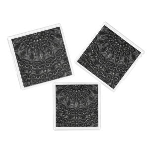 Charcoal Mandala Acrylic Tray
