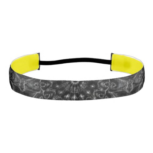 Charcoal Mandala  Athletic Headband