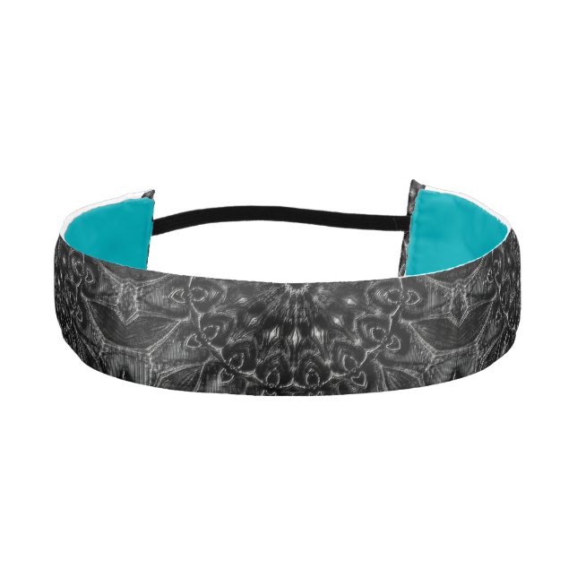 Charcoal Mandala  Athletic Headband (Front)