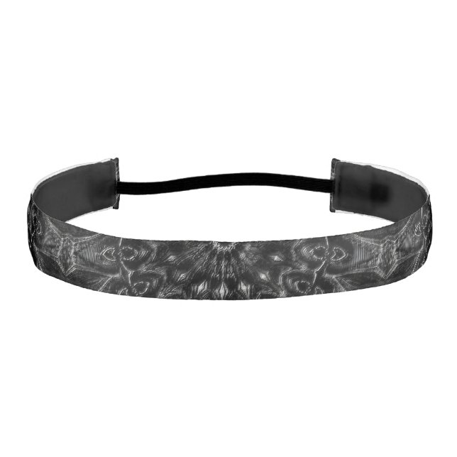 Charcoal Mandala  Athletic Headband (Front)