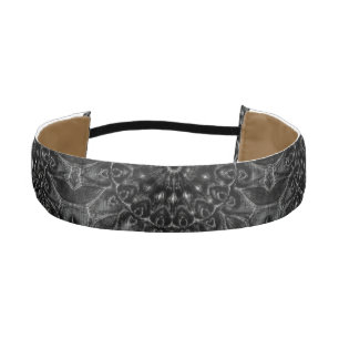 Charcoal Mandala Athletic Headband