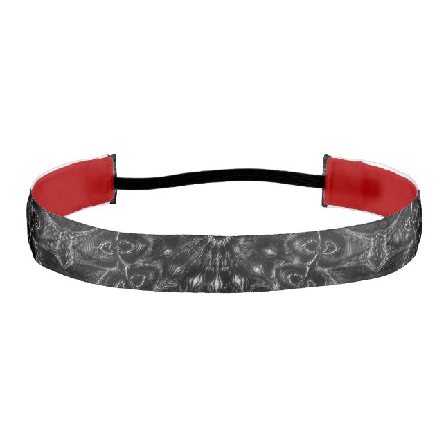 Charcoal Mandala  Athletic Headband (Front)