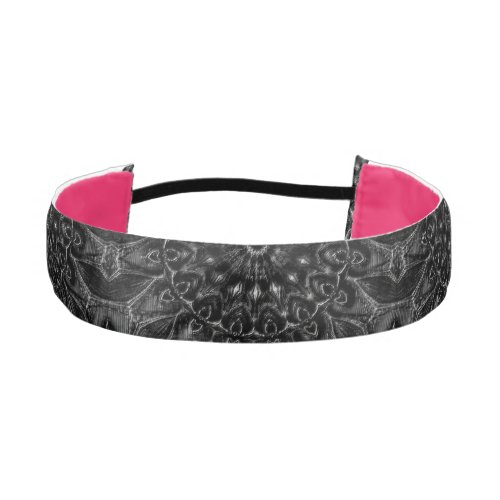 Charcoal Mandala  Athletic Headband