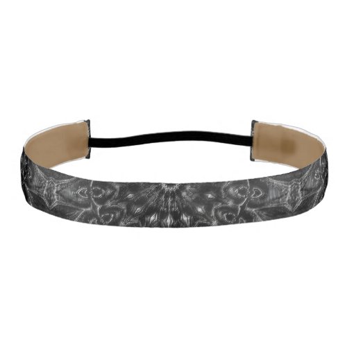 Charcoal Mandala  Athletic Headband