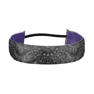 Charcoal Mandala Athletic Headband