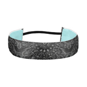 Charcoal Mandala Athletic Headband
