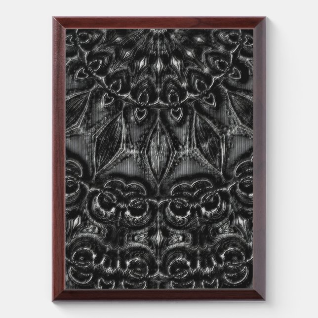 Charcoal Mandala Award Plaque (Vertical)