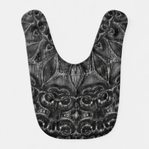 Charcoal Mandala  Baby Bib
