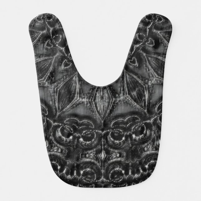 Charcoal Mandala  Baby Bib (Front)