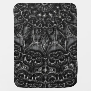 Charcoal Mandala  Baby Blanket