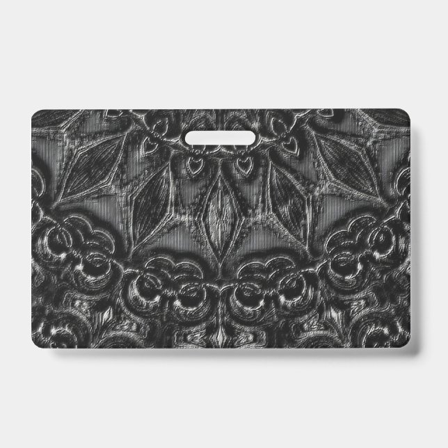 Charcoal Mandala  Badge (Front)