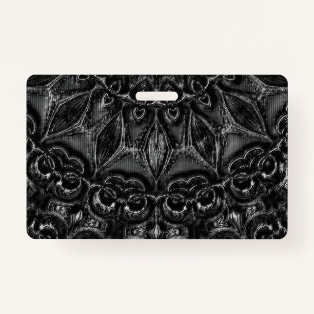 Charcoal Mandala  Badge (Front)