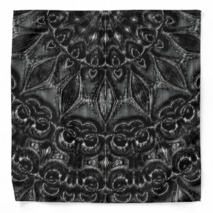Charcoal Mandala Bandana