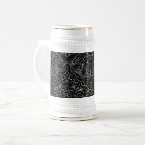 Charcoal Mandala   Beer Stein