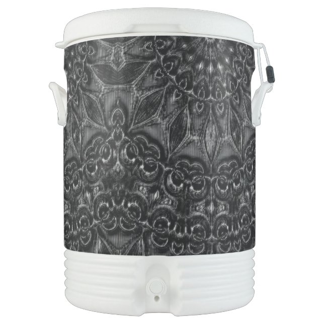 Charcoal Mandala Beverage Cooler (Front)