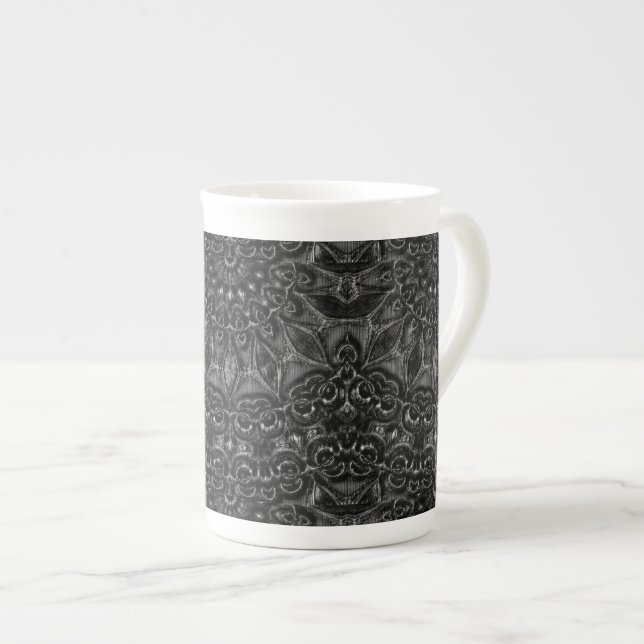 Charcoal Mandala   Bone China Mug (Front Right)