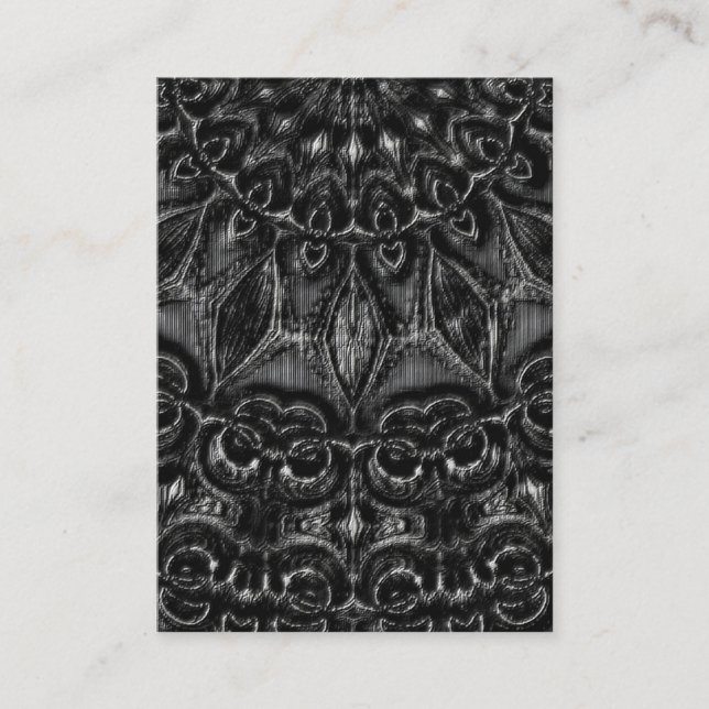 Charcoal Mandala  Business Card (Front)