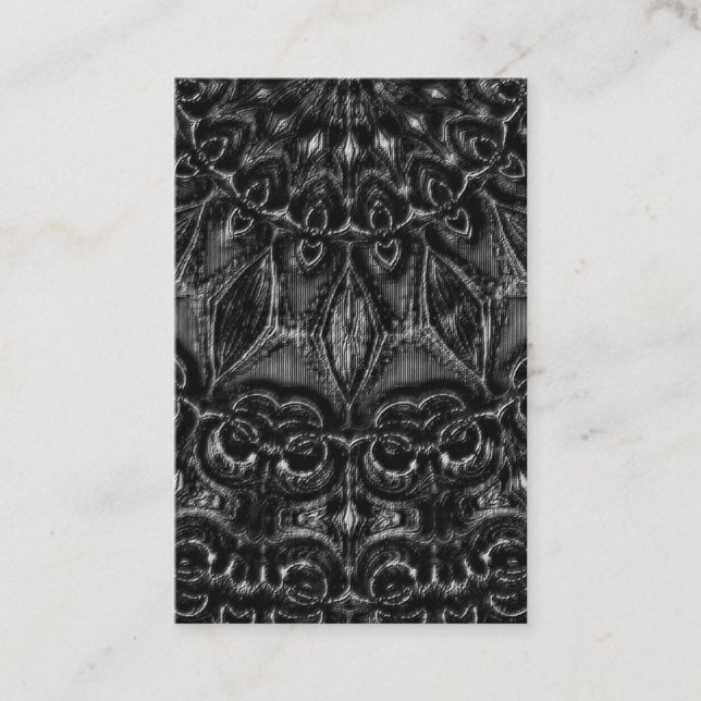 Charcoal Mandala  Business Card (Front)