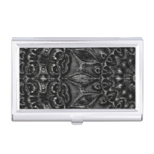 Charcoal Mandala Business Card Case