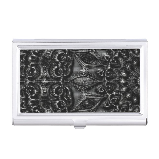 Charcoal Mandala  Business Card Case (Front)