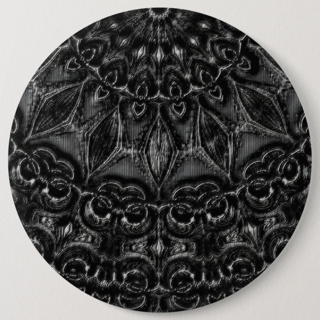Charcoal Mandala  Button (Front)