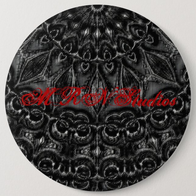 Charcoal Mandala  Button (Front)