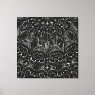 Charcoal Mandala Canvas Print