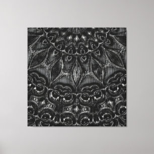 Charcoal Mandala  Canvas Print
