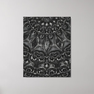 Charcoal Mandala Canvas Print