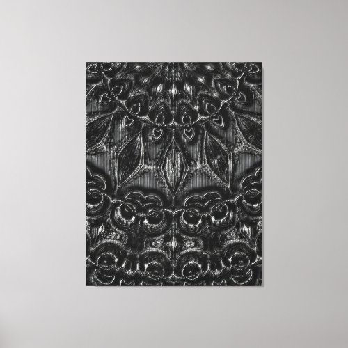 Charcoal Mandala  Canvas Print