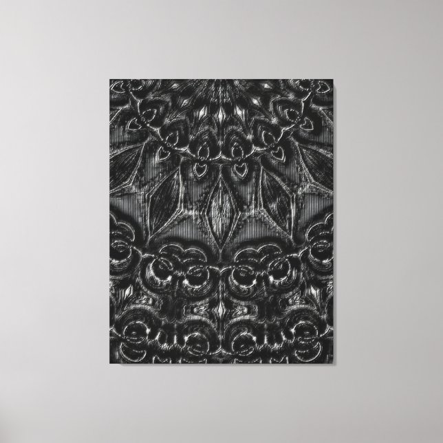 Charcoal Mandala  Canvas Print (Front)