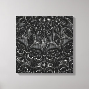 Charcoal Mandala Canvas Print