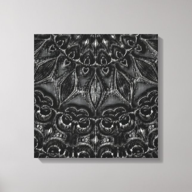 Charcoal Mandala  Canvas Print (Front)
