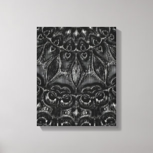 Charcoal Mandala  Canvas Print