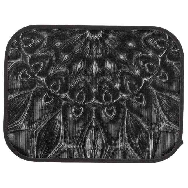 Charcoal Mandala   Car Floor Mat (Rear)