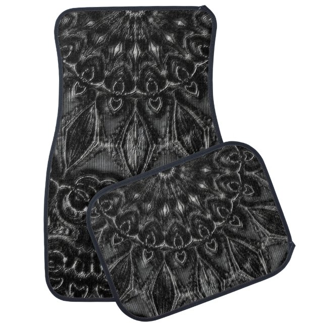Charcoal Mandala  Car Floor Mat (Set)