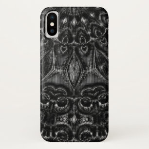Charcoal Mandala iPhone X Case