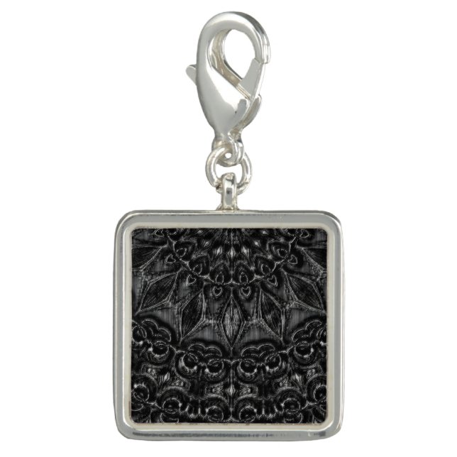 Charcoal Mandala   Charm (Front)