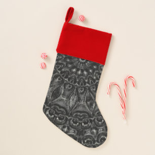 Charcoal Mandala  Christmas Stocking