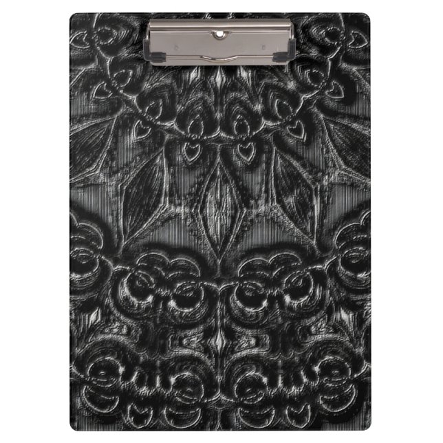 Charcoal Mandala  Clipboard (Front)