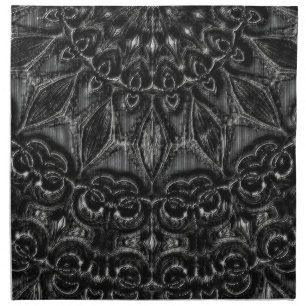 Charcoal Mandala Cloth Napkin